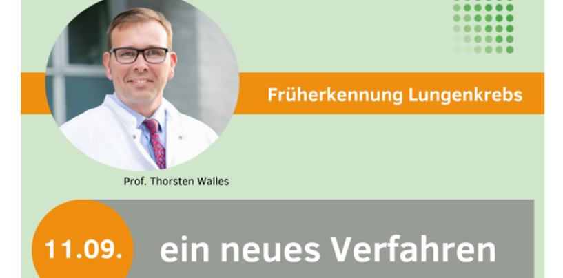 Online-Sprechstunde „Früherkennung Lungenkrebs – Aussichten auf ein neues Verfahren“