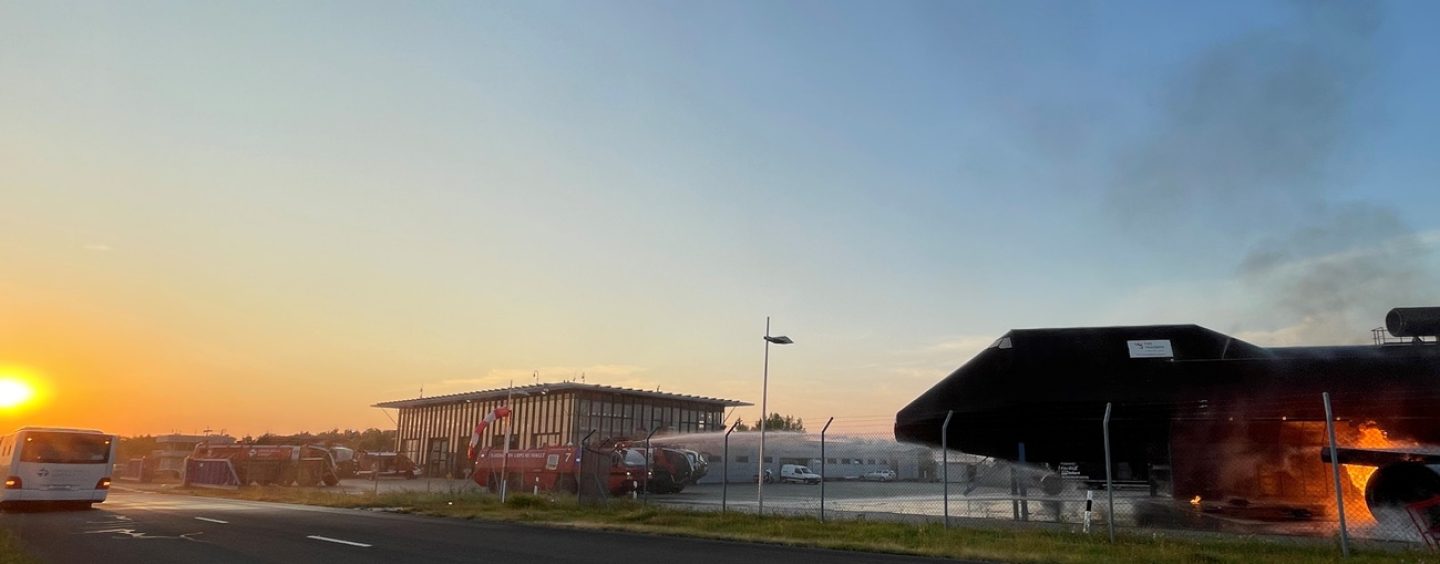 Notfallübung am Flughafen Leipzig/Halle