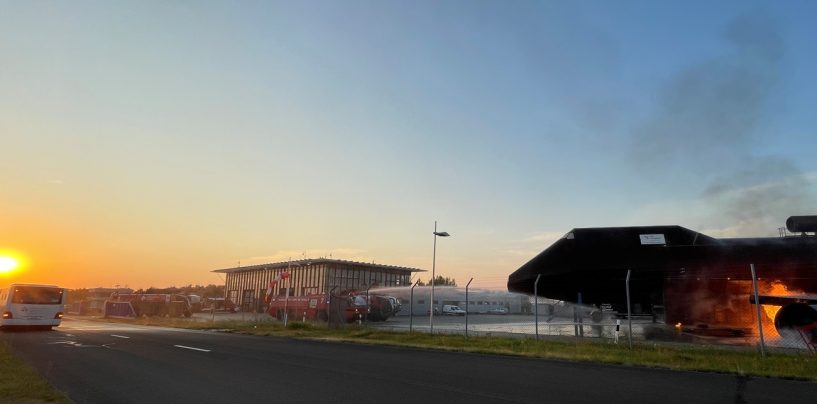 Notfallübung am Flughafen Leipzig/Halle