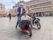 Cargobike-Roadshow auf dem Marktplatz